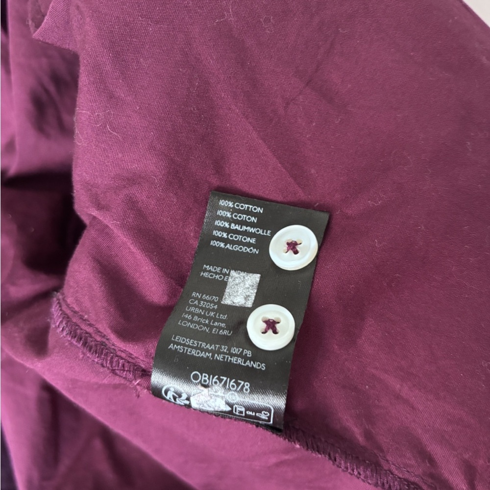 Anthropologie Maeve The Bennet Buttondown Shirt Dark Purple - Picture 5 of 6